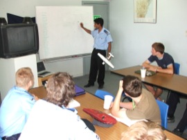 Cadets learning avation theory