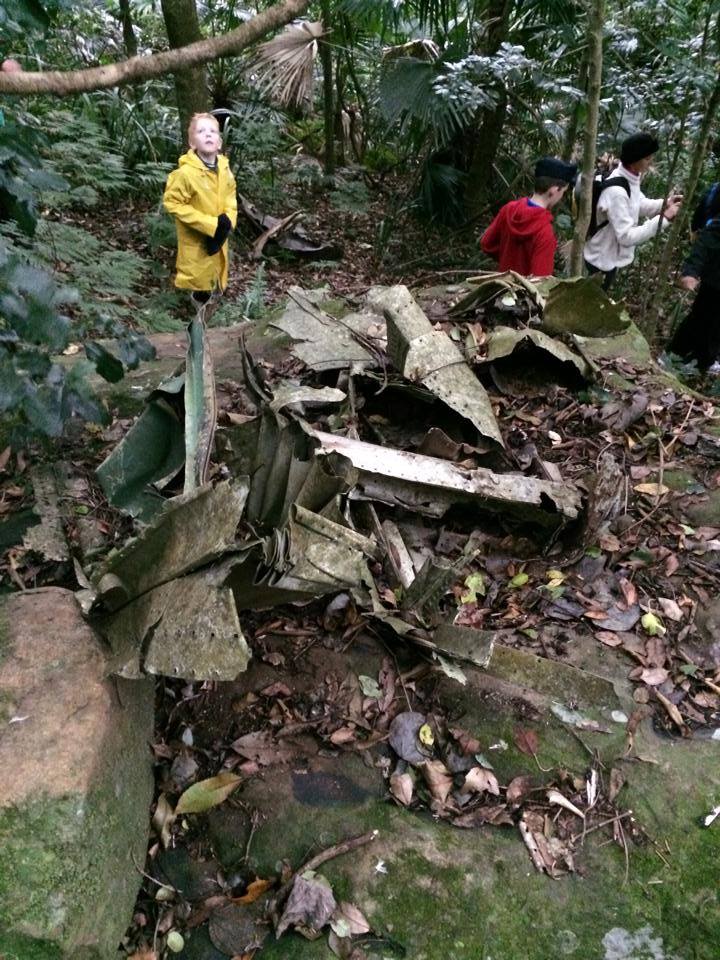 Cadets inspect crash remains of Lockheed Hudson A16-173