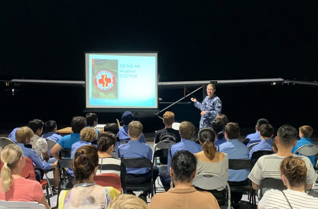 Dr Carmel discussed the pathways in medicine with the RAAF