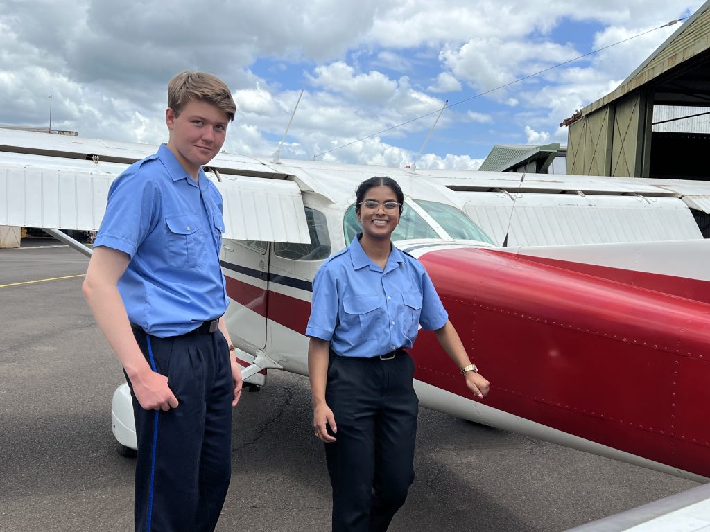 Student Pilot Dante Mulqueeny with instructor Guru Dhinakaran